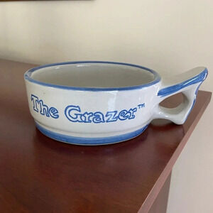 RARE Louisville Stoneware Round Dish Soup Bowl With Handle "The Grazer" EUC